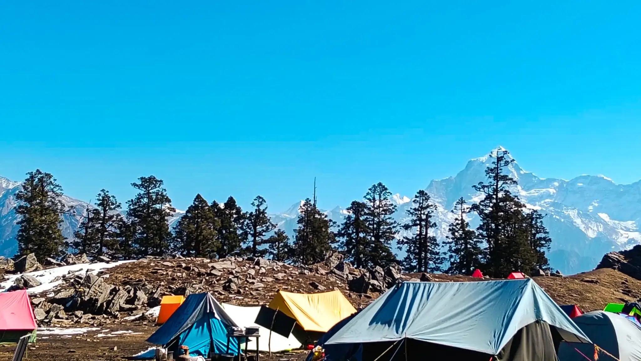 Pangarchulla Peak Trek Snowy Mountain Camp