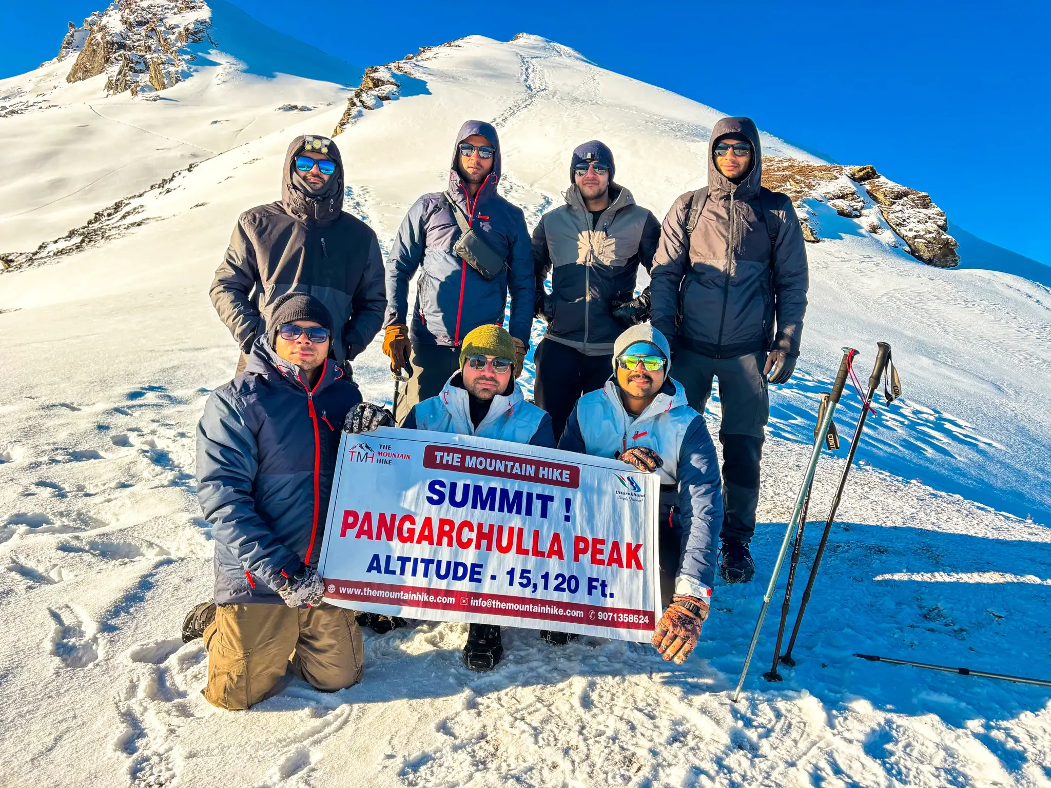 Pangarchulla Peak Trek Summit Snow